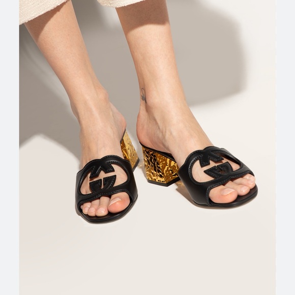 NEW Gucci Cosmos Interlocking GG Cutout Heels - Picture 4 of 12